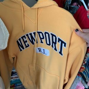 small yellow newport hoodie